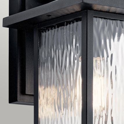 Kichler - Vägglampa för utomhusbruk CAPPANNA 1xE27/60W/230V IP44 svart