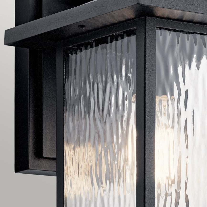 Kichler - Vägglampa för utomhusbruk CAPPANNA 1xE27/60W/230V IP44 svart
