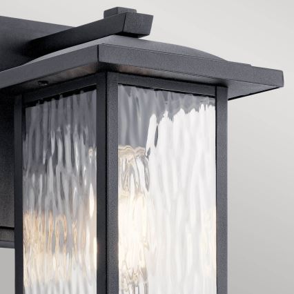 Kichler - Vägglampa för utomhusbruk CAPPANNA 1xE27/60W/230V IP44 svart
