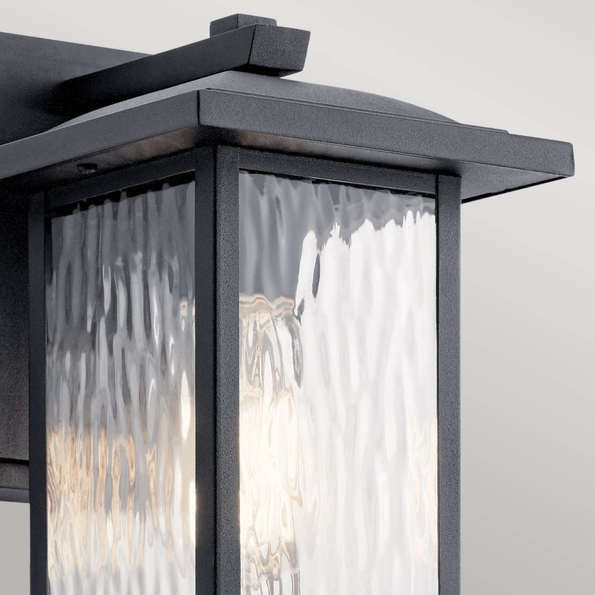 Kichler - Vägglampa för utomhusbruk CAPPANNA 1xE27/60W/230V IP44 svart