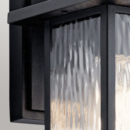Kichler - Vägglampa för utomhusbruk CAPPANNA 1xE27/60W/230V IP44 svart