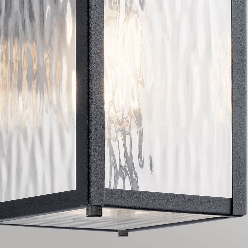 Kichler - Vägglampa för utomhusbruk CAPPANNA 1xE27/60W/230V IP44 svart