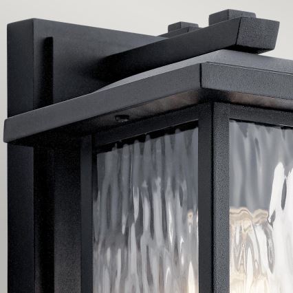 Kichler - Vägglampa för utomhusbruk CAPPANNA 1xE27/60W/230V IP44 svart