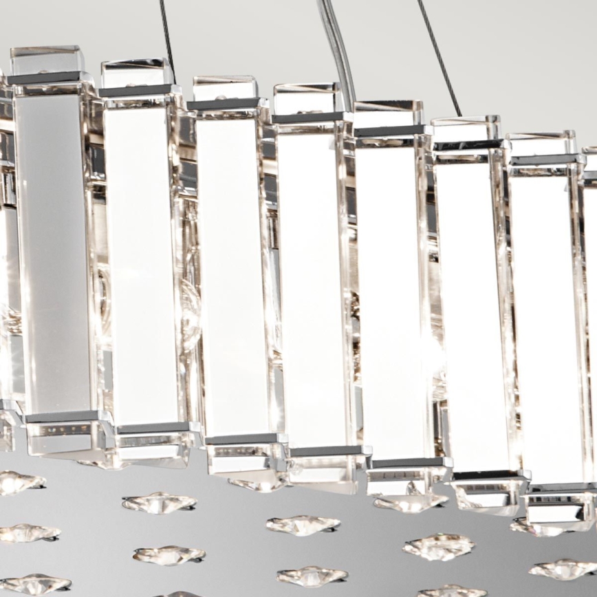 Kichler - LED badrumsljuskrona på textilsladd CRYSTAL SKYE 12xG9/3W/230V IP44