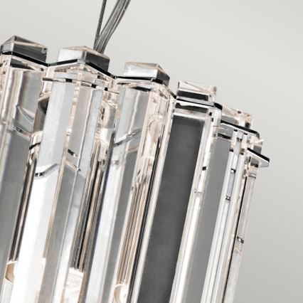 Kichler - LED badrumsljuskrona på textilsladd CRYSTAL SKYE 2xG9/3W/230V IP44