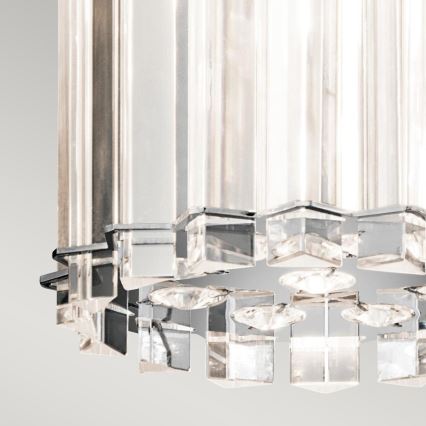 Kichler - LED badrumsljuskrona på textilsladd CRYSTAL SKYE 2xG9/3W/230V IP44