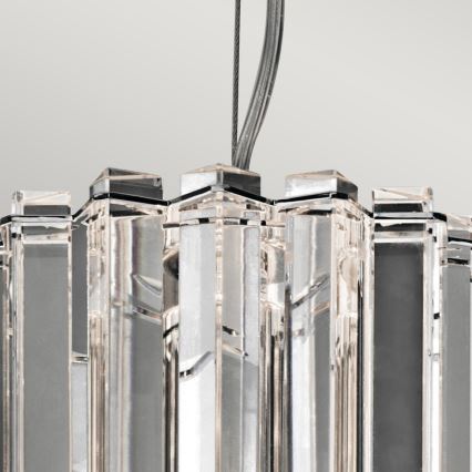 Kichler - LED badrumsljuskrona på textilsladd CRYSTAL SKYE 2xG9/3W/230V IP44