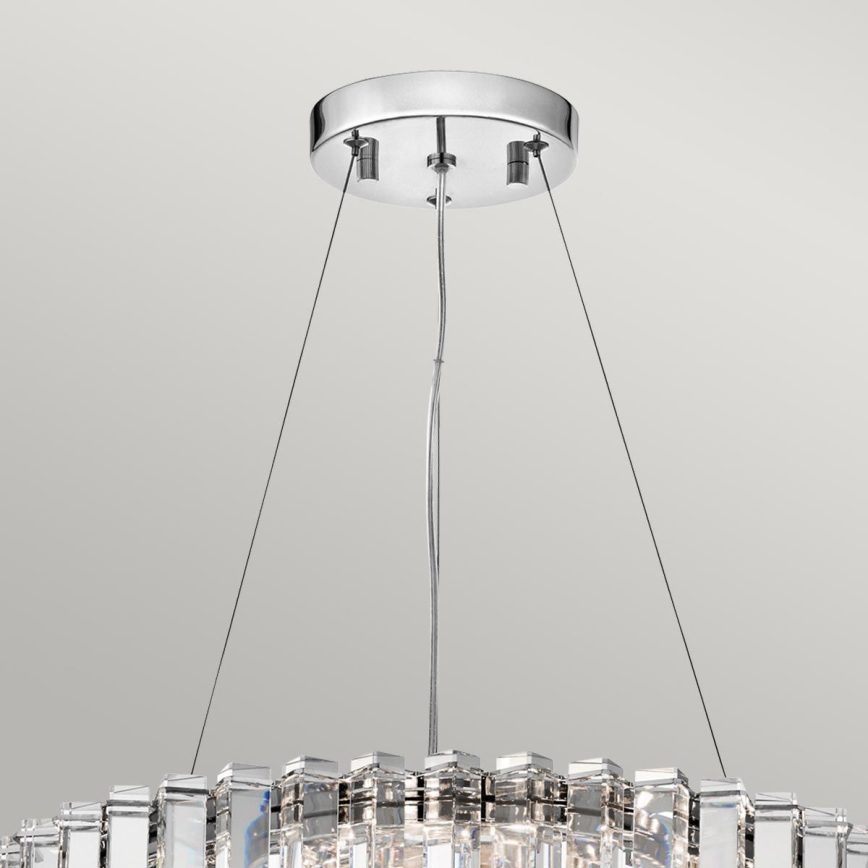 Kichler - LED badrumsljuskrona på textilsladd CRYSTAL SKYE 8xG9/3W/230V IP44