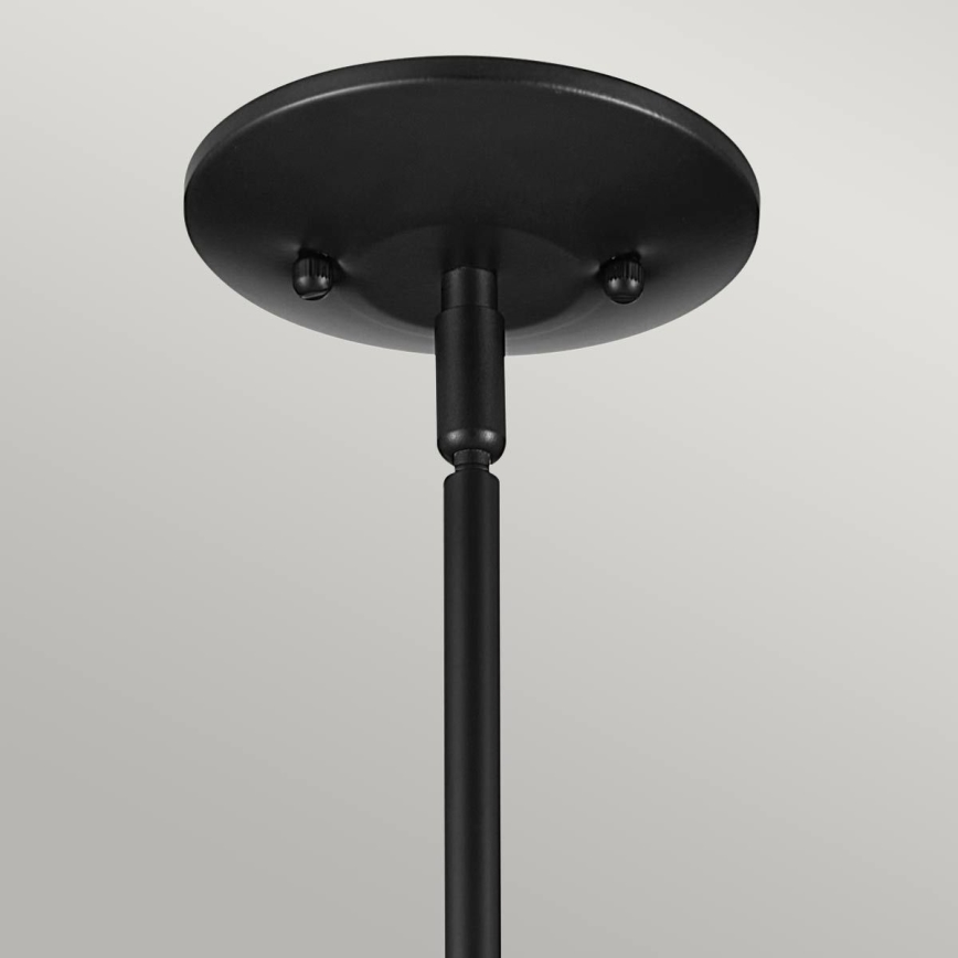 Kichler - Takpendel på stång DEELA 1xE27/60W/230V Ø 17,8 cm svart