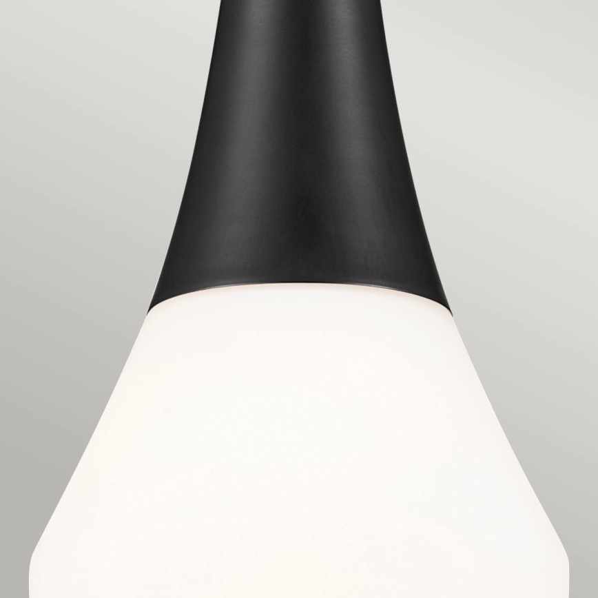 Kichler - Takpendel på stång DEELA 1xE27/60W/230V Ø 17,8 cm svart