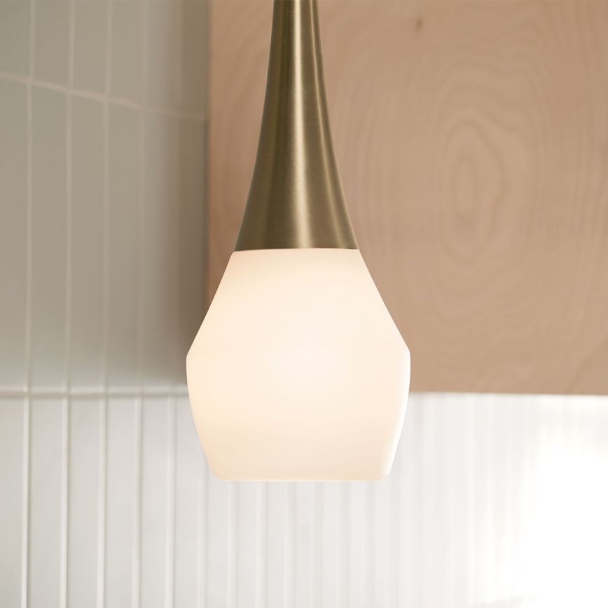 Kichler - Pendelkrona DEELA 1xE27/60W/230V diameter 17,8 cm mässing