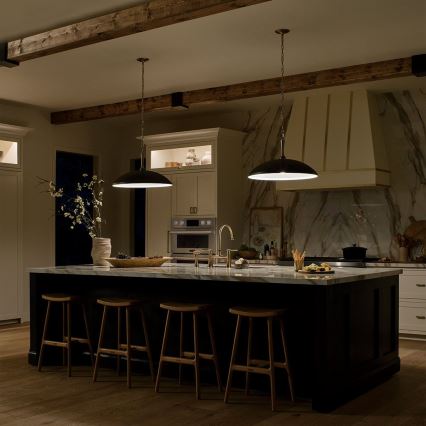 Kichler - Ljuskrona på kedja DELAROSA 1xE27/60W/230V svart/mässing