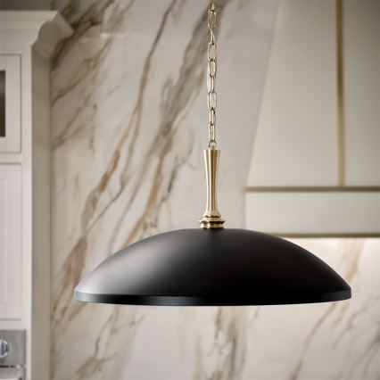 Kichler - Ljuskrona på kedja DELAROSA 1xE27/60W/230V svart/mässing