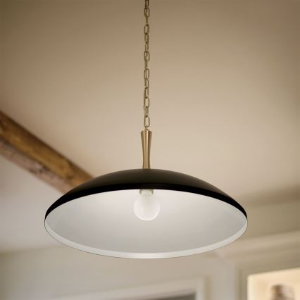 Kichler - Ljuskrona på kedja DELAROSA 1xE27/60W/230V svart/mässing
