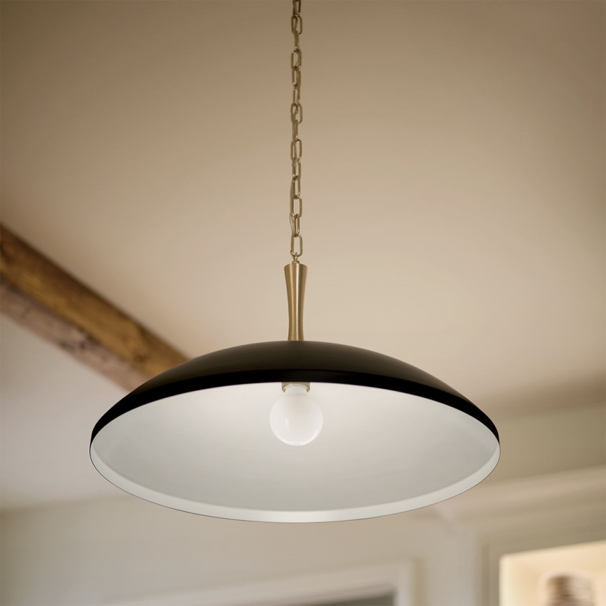Kichler - Ljuskrona på kedja DELAROSA 1xE27/60W/230V svart/mässing