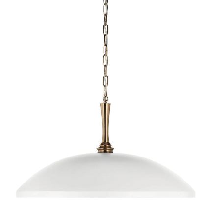 Kichler - Ljuskrona på kedja DELAROSA 1xE27/60W/230V vit/mässing