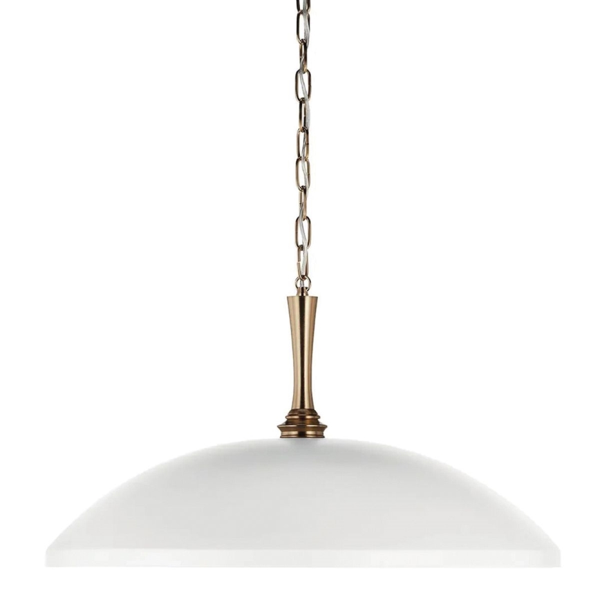 Kichler - Ljuskrona på kedja DELAROSA 1xE27/60W/230V vit/mässing