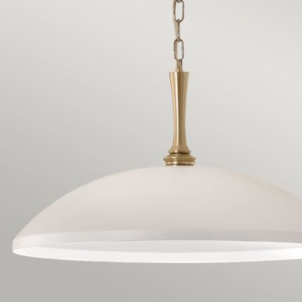Kichler - Ljuskrona på kedja DELAROSA 1xE27/60W/230V vit/mässing