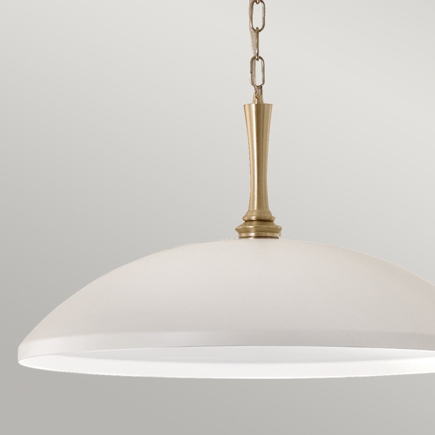 Kichler - Ljuskrona på kedja DELAROSA 1xE27/60W/230V vit/mässing