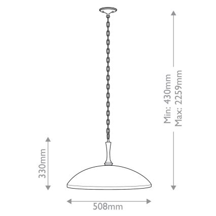 Kichler - Ljuskrona på kedja DELAROSA 1xE27/60W/230V vit/mässing