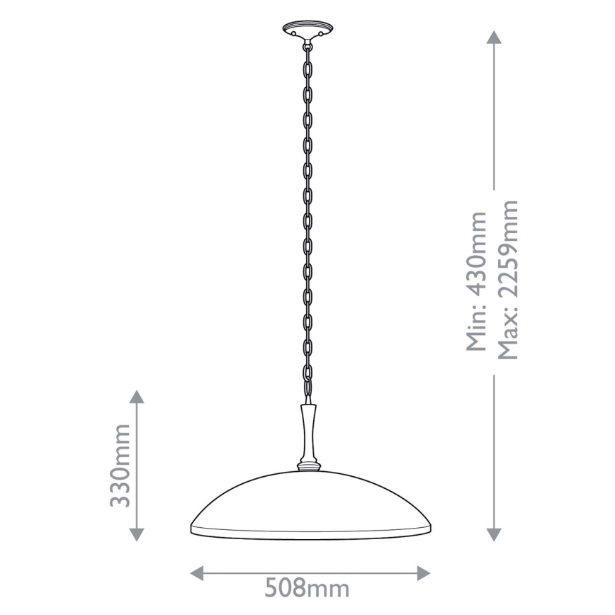 Kichler - Ljuskrona på kedja DELAROSA 1xE27/60W/230V vit/mässing