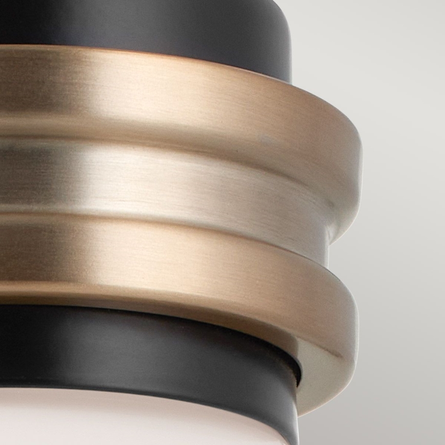 Kichler - LED vägglampa för badrum FARUM 1xG9/3W/230V IP44 svart/mässing