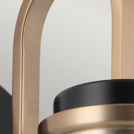 Kichler - LED vägglampa för badrum FARUM 1xG9/3W/230V IP44 svart/mässing