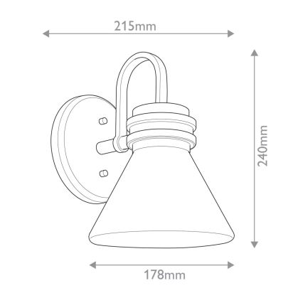 Kichler - LED vägglampa för badrum FARUM 1xG9/3W/230V IP44 svart/mässing