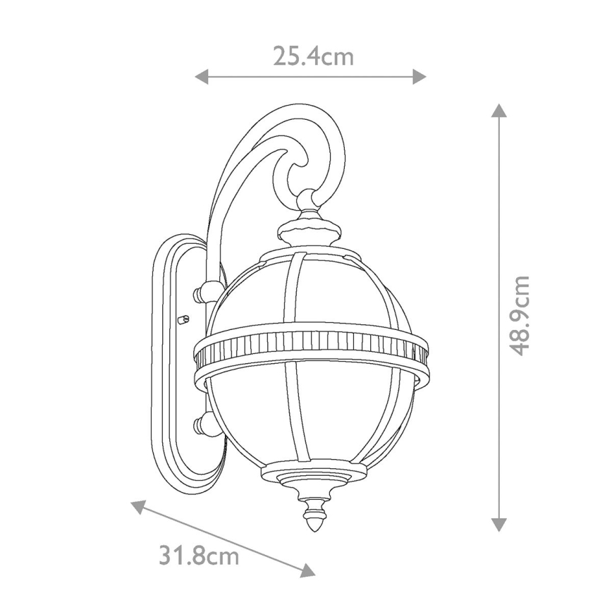 Kichler - Vägglampa för utomhusbruk HALLERON 2xE14/40W/230V IP44