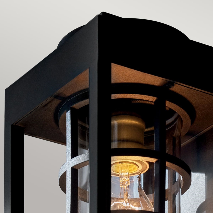 Kichler - Vägglampa för utomhusbruk HONE 1xE27/60W/230V IP44 svart