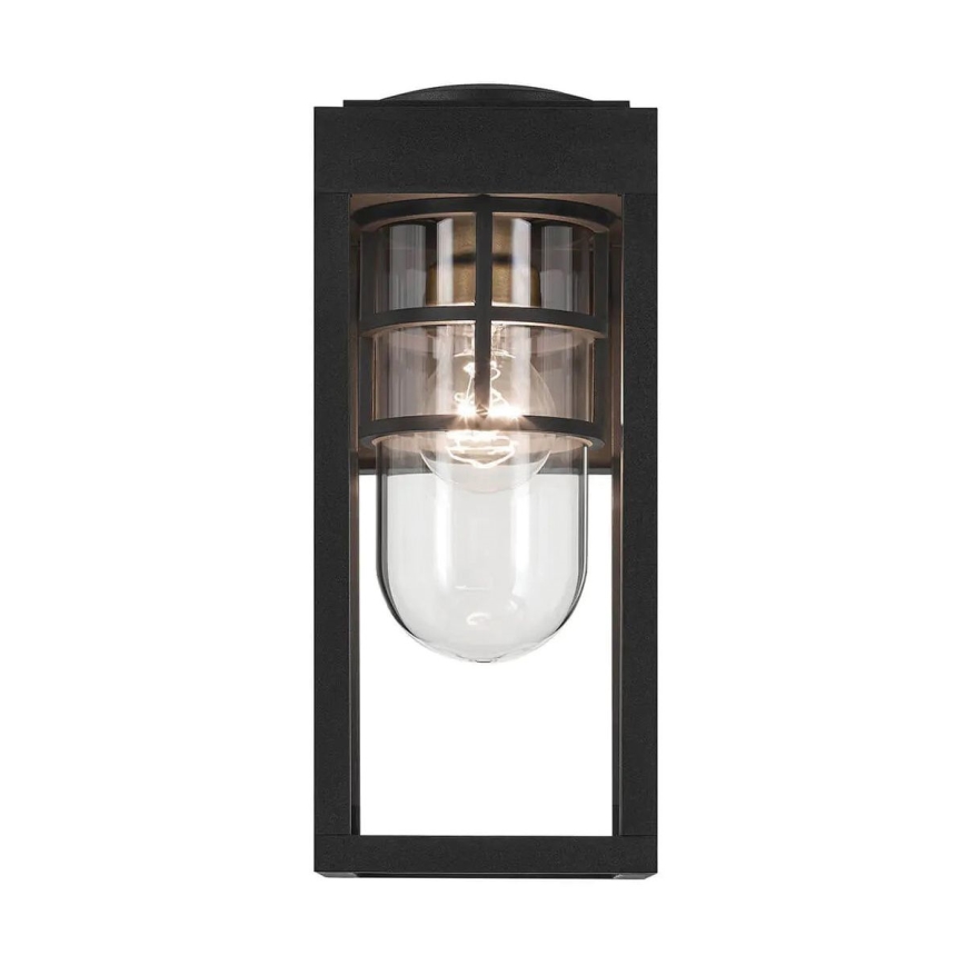 Kichler - Vägglampa för utomhusbruk HONE 1xE27/60W/230V IP44 svart
