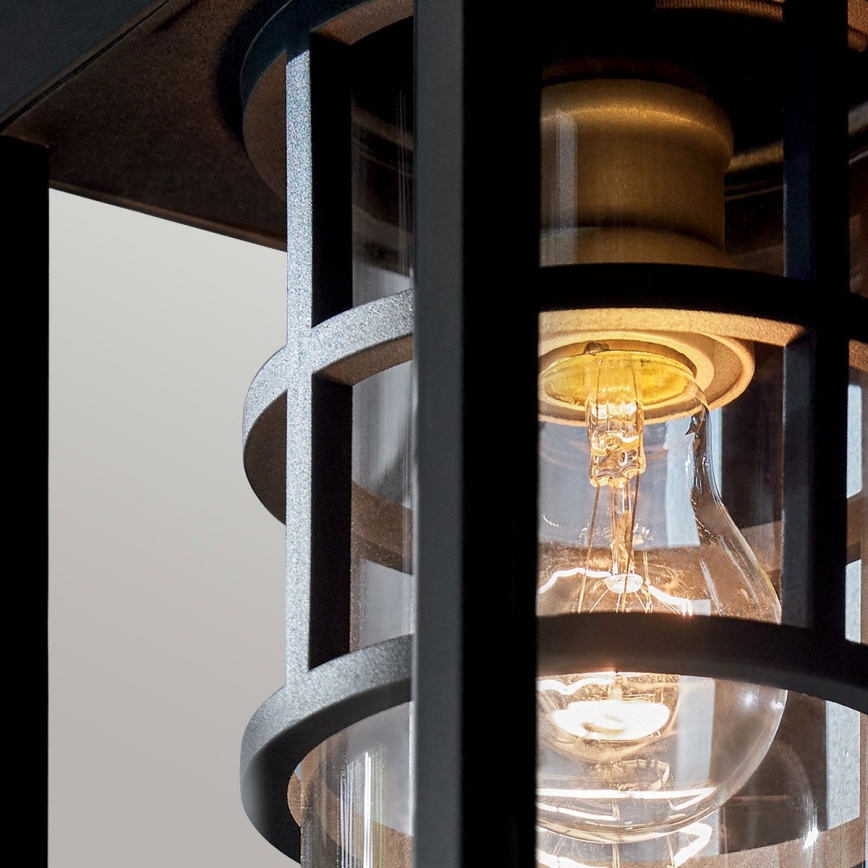 Kichler - Vägglampa för utomhusbruk HONE 1xE27/60W/230V IP44 svart