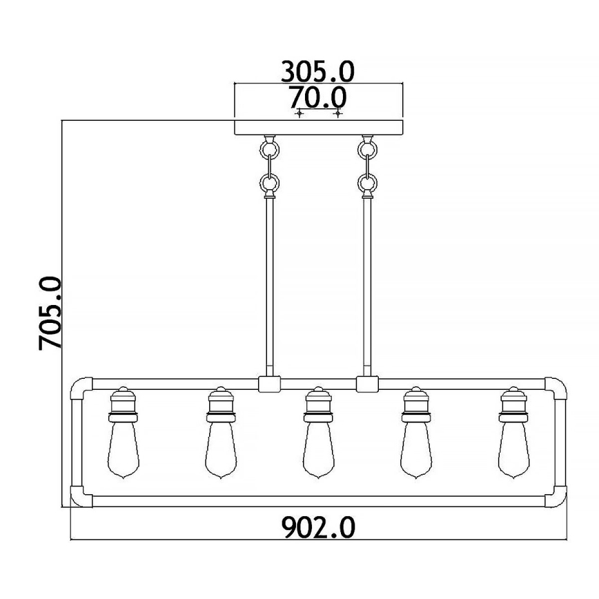 Kichler - Pendelkrona IMAHN 5xE27/60W/230V