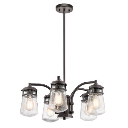 Kichler - Utomhusljuskrona på stolpe LYNDON 5xE27/60W/230V IP44