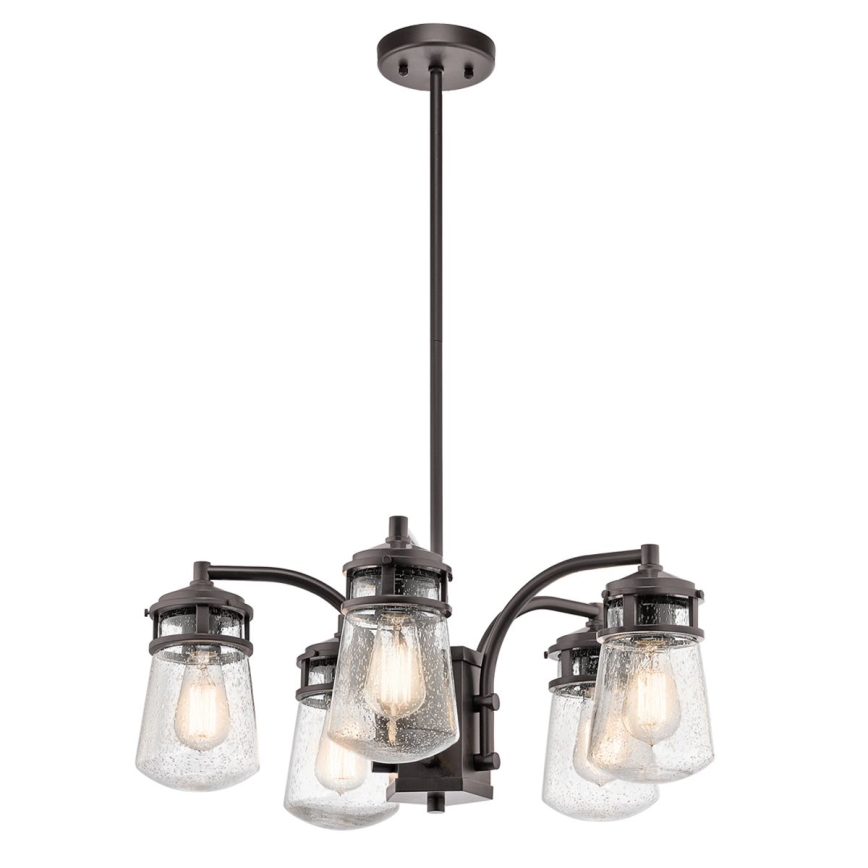 Kichler - Utomhusljuskrona på stolpe LYNDON 5xE27/60W/230V IP44