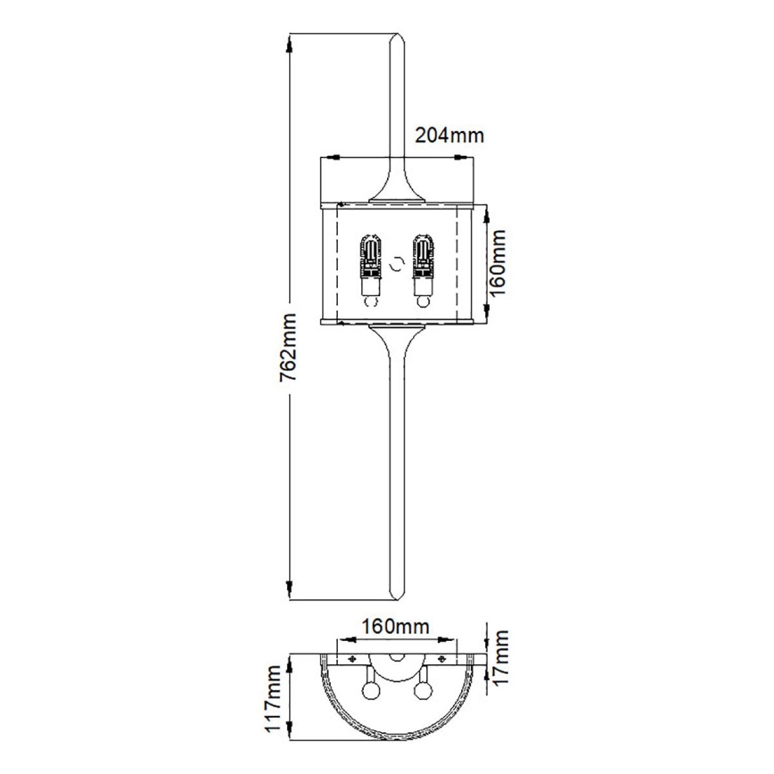 Kichler - LED Vägglampa för badrum 2xG9/3,5W/230V IP44