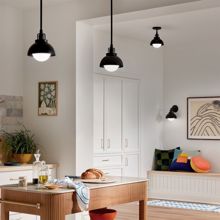 Kichler - Vägglampa NIVA 1xE27/40W/230V svart