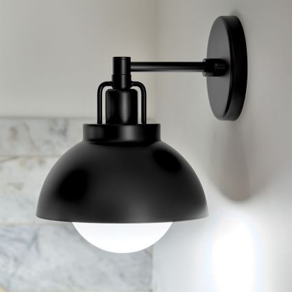 Kichler - Vägglampa NIVA 1xE27/40W/230V svart
