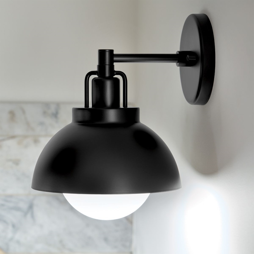 Kichler - Vägglampa NIVA 1xE27/40W/230V svart