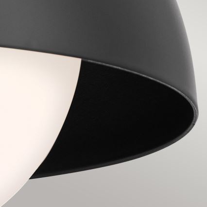 Kichler - Vägglampa NIVA 1xE27/40W/230V svart
