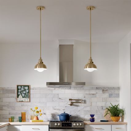 Kichler - Vägglampa NIVA 1xE27/40W/230V mässing