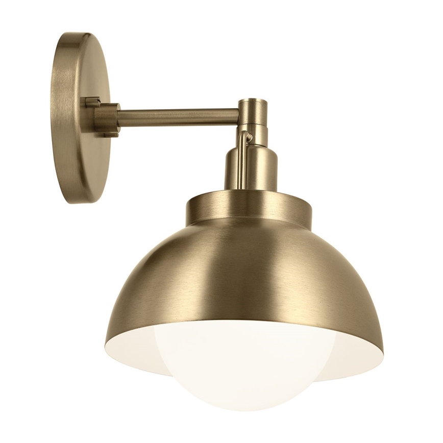 Kichler - Vägglampa NIVA 1xE27/40W/230V mässing