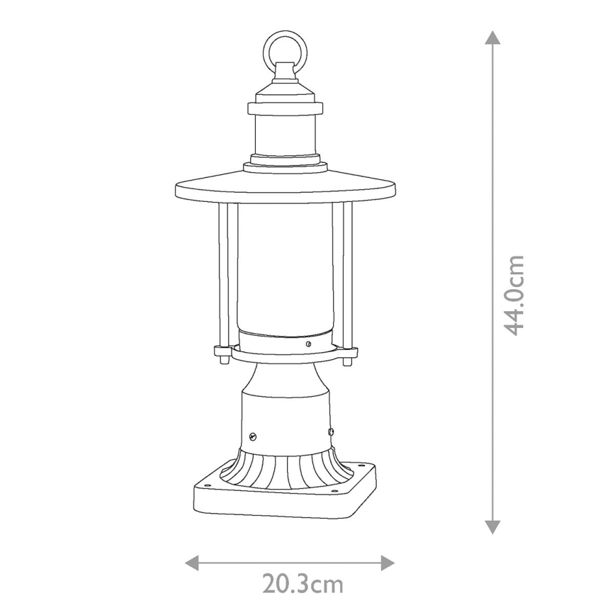 Kichler - Utomhuslampa RIVERWOOD 1xE27/60W/230V IP44 svart