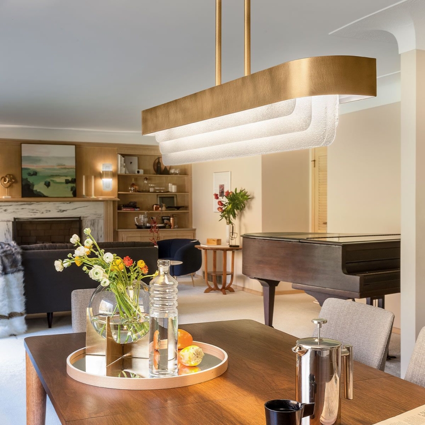 Kichler - SERENE LED-ljuskrona med stång LED/40W/230V, guldfinish