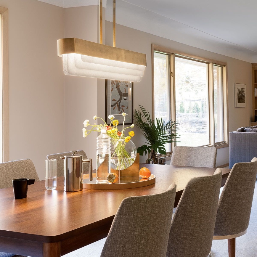 Kichler - SERENE LED-ljuskrona med stång LED/40W/230V, guldfinish