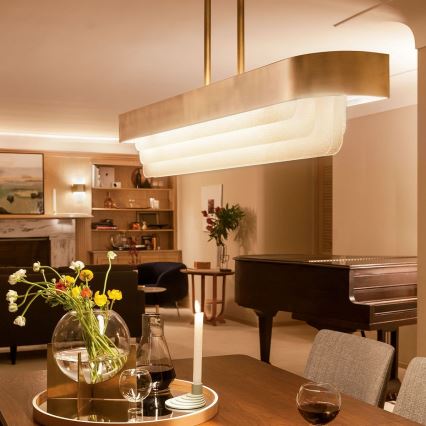 Kichler - SERENE LED-ljuskrona med stång LED/40W/230V, guldfinish
