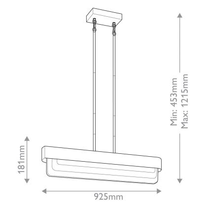 Kichler - SERENE LED-ljuskrona med stång LED/40W/230V, guldfinish