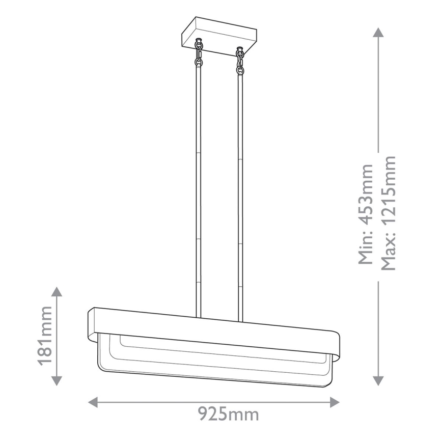 Kichler - SERENE LED-ljuskrona med stång LED/40W/230V, guldfinish