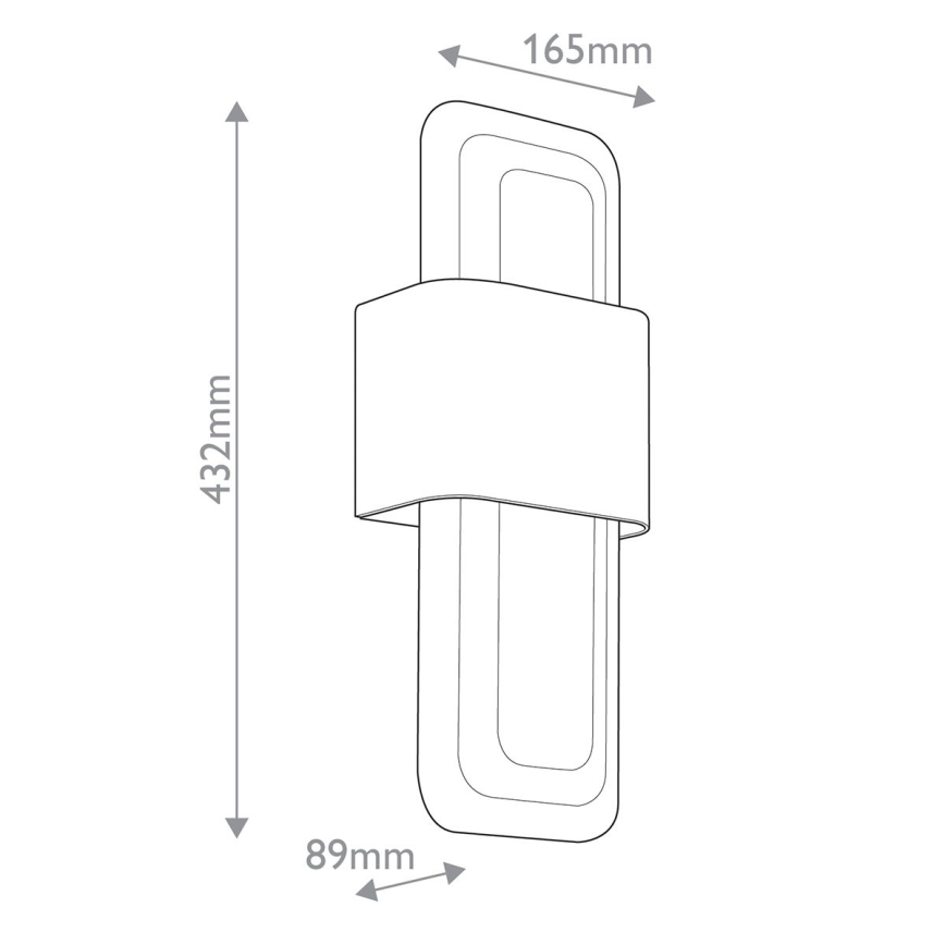 Kichler - LED väggbelysning SERENE LED/16W/230V mässing