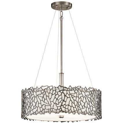 Kichler - Pendelkrona SILVER CORAL 3xE27/100W/230V matt krom